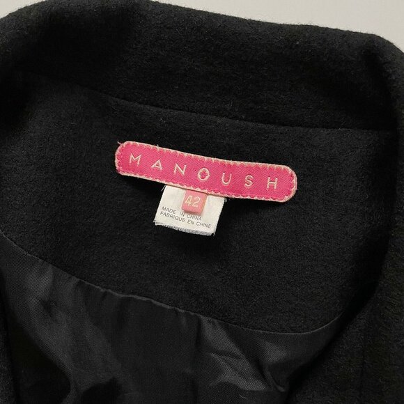 Manoush 100% Black Jacket Brown buttons Euro 42 - Picture 6 of 8